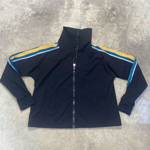 No Ka OI‎ Jacket Womens M/L Vertical Zip Up Streetwear Atheleisure Black Strip